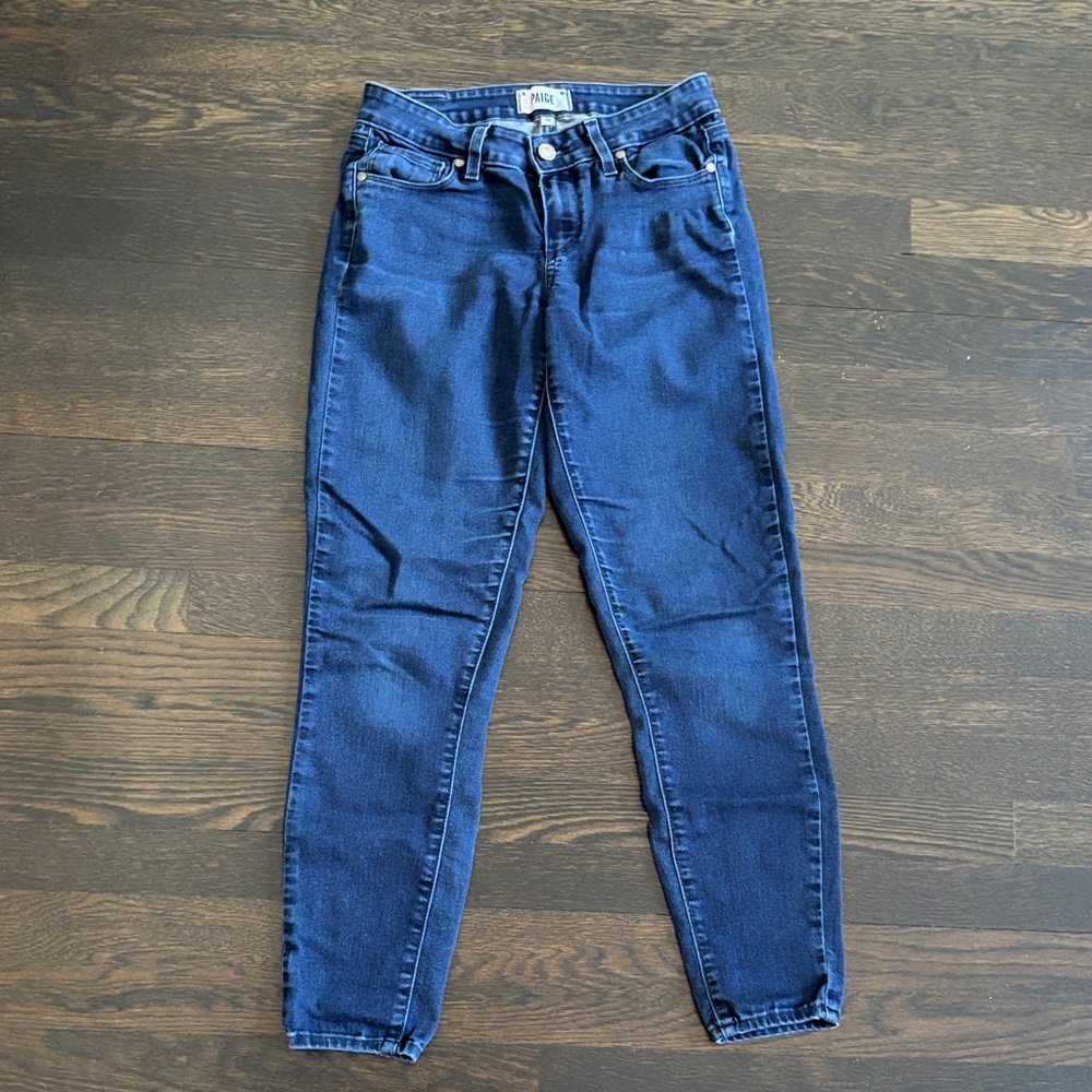 PAIGE Dark Blue Skinny Jeans
